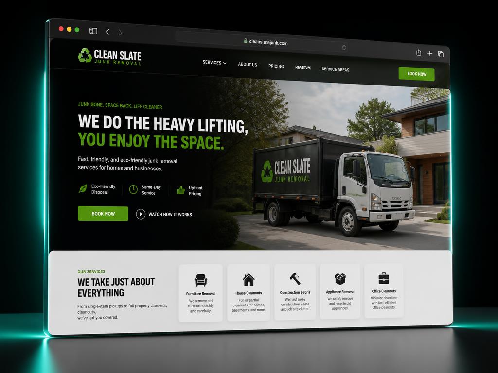 Easy Haul Junk Removal website preview