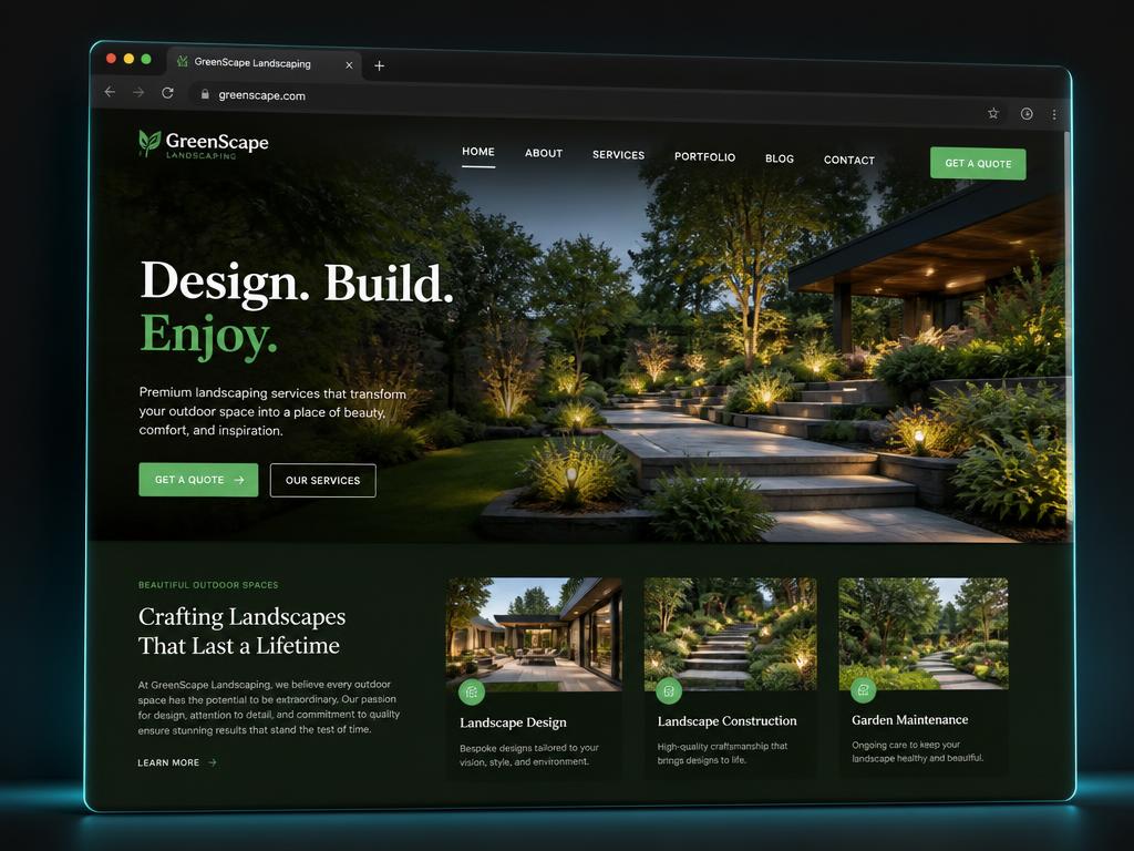 Green Horizon Landscaping website preview