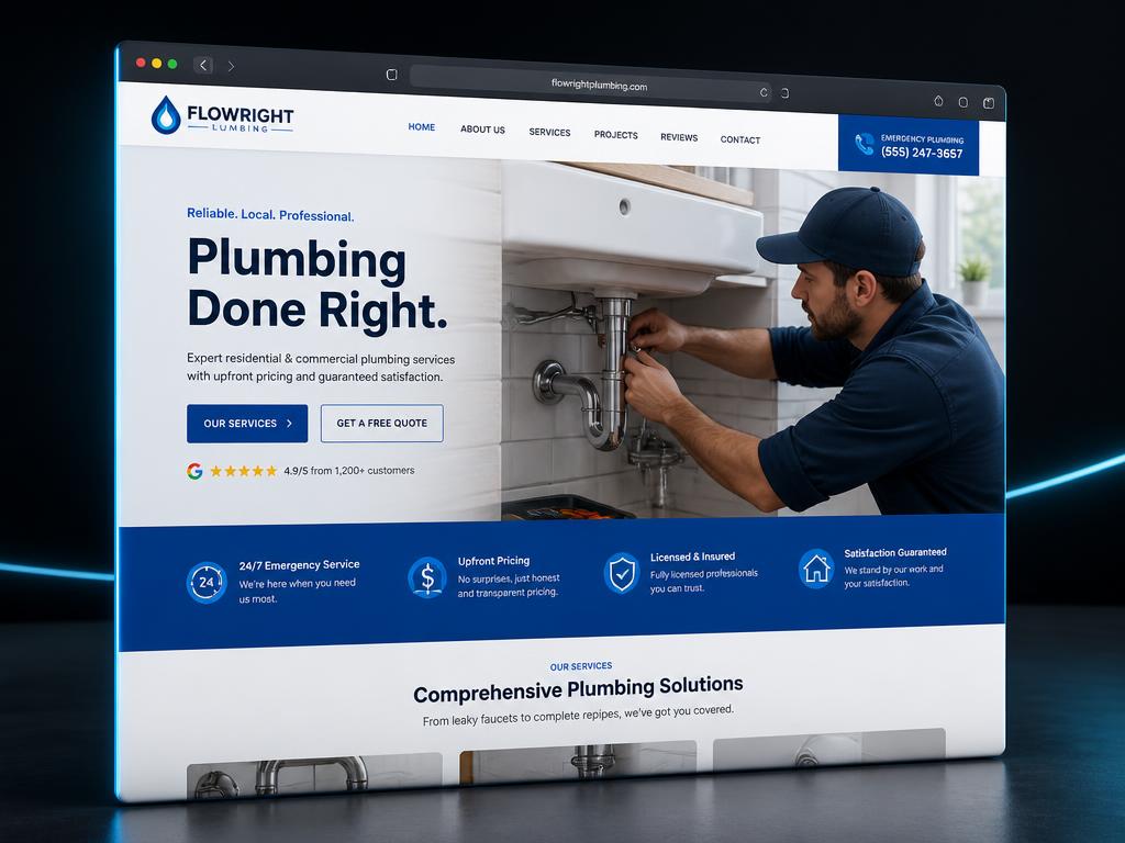 Precision Plumbing Co. website preview