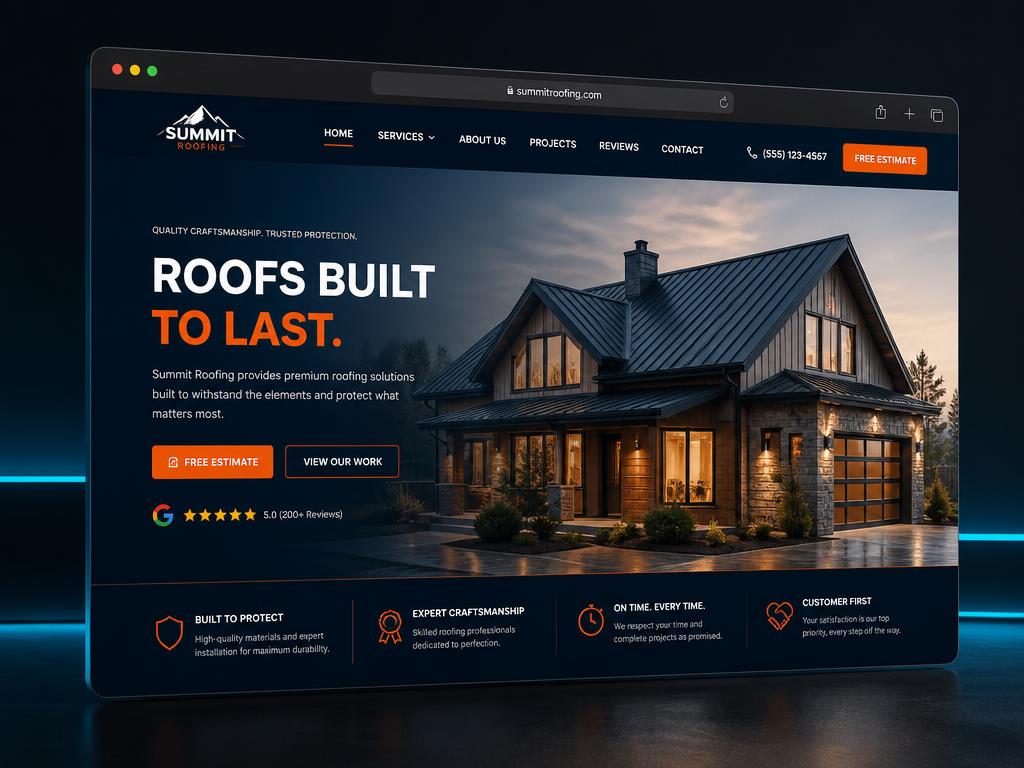 Summit Roofing website preview